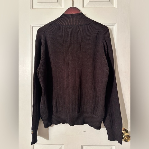 NWT ICELANDIC DESIGN Black 3/4 Mock Turtleneck 100% Cotton Ribbed HIP ZIP XXL - Picture 15 of 16